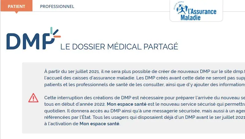 Dossier medical partage DMP Le dossier médical partagé (DMP)