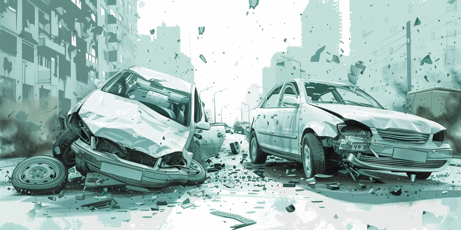 Un accident de voiture en ville avec des blesses graves Un accident de voiture en ville avec des blessés graves
